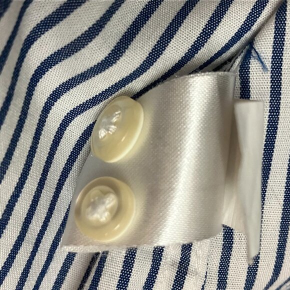 U.S. Polo Association Mens Long Sleeve‎ Button Down White Blue Striped Shirt M - Picture 7 of 8